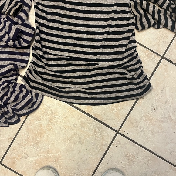 Striped Turtleneck Sweater - Black and Gray - Picture 6 of 9